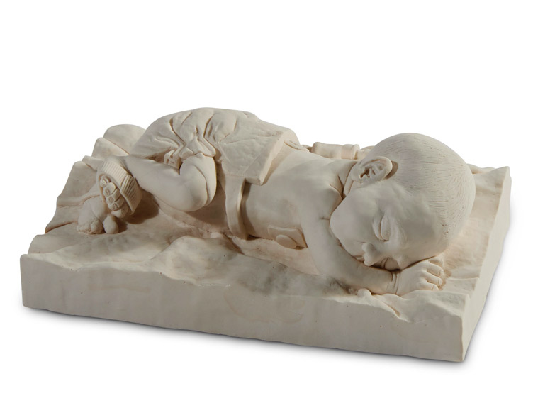 RCSI Art Award 2023 Photograph of the sculpture, Newborn (The-Hardest-Day-Of-Your-Short-Life-Yet)