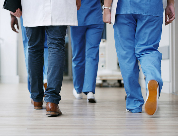 Doctors walking