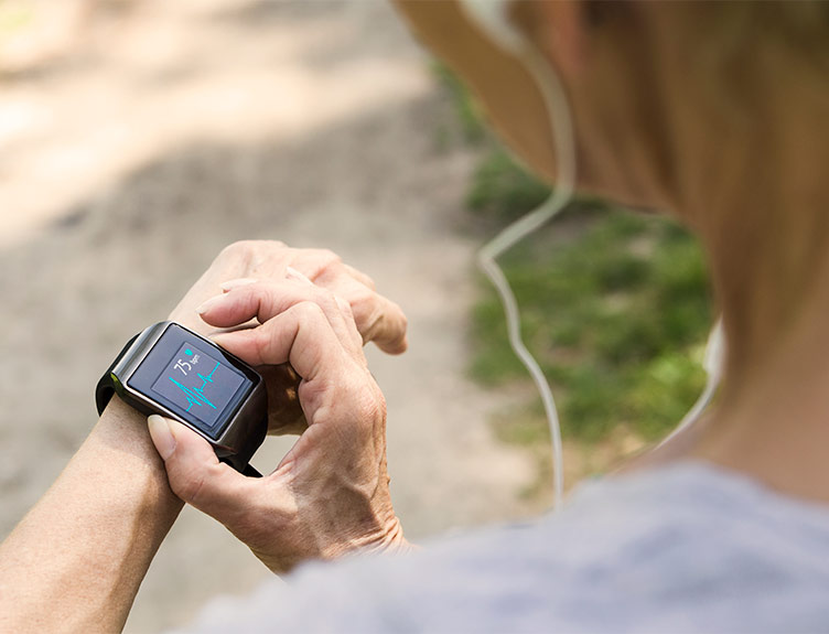 Person with Apple Watch