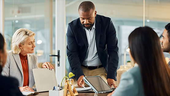 Business meeting group