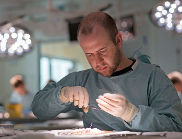 Simulation student at work in RCSI