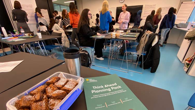 Group of students attend module