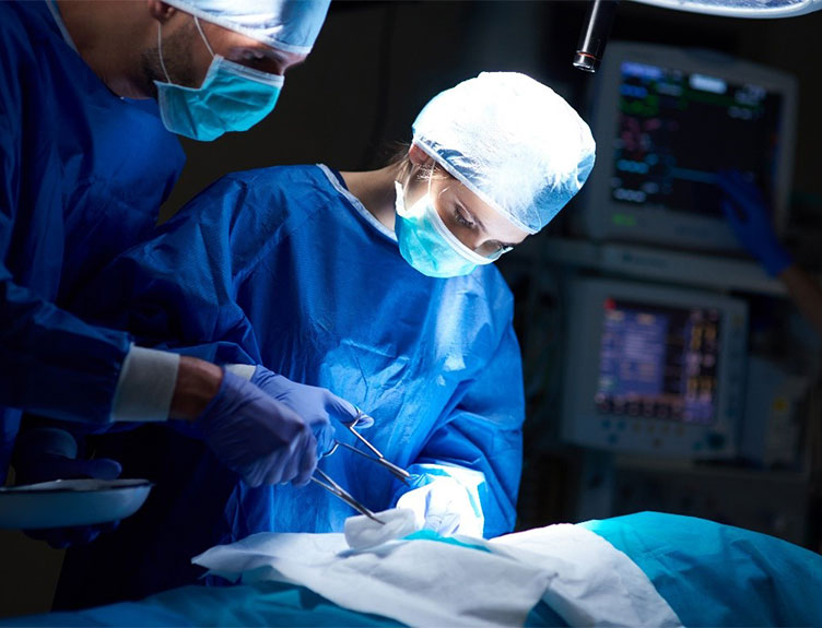 Surgeons operating