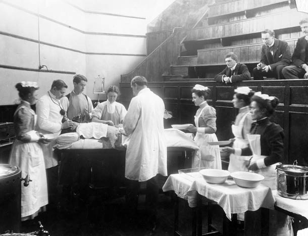 A very old medical surgery photograph