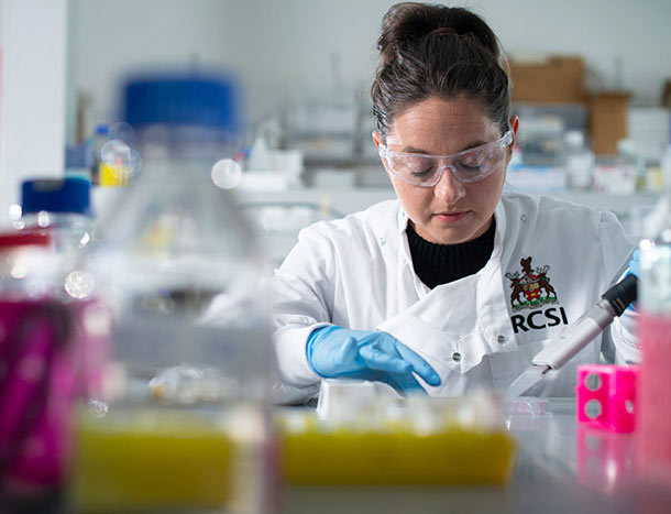 Researcher working in a lab