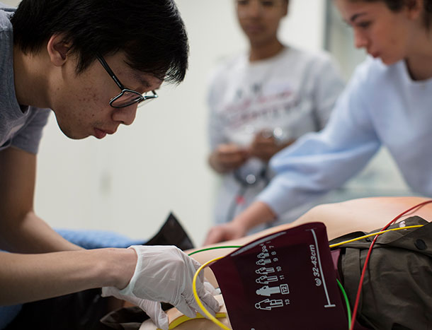 Student in simulated environment