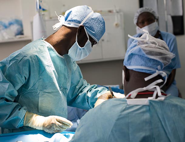 Operating theatre in Africa
