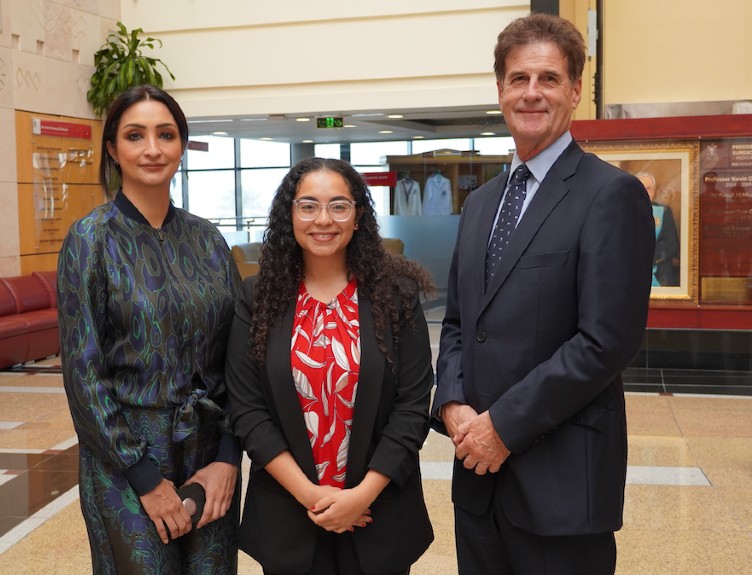 Professor Ghufran Jassim, Ms Maria Morcos and Professor Stephen Atkin Professor Ghufran Jassim, Ms Maria Morcos and Professor Stephen Atkin