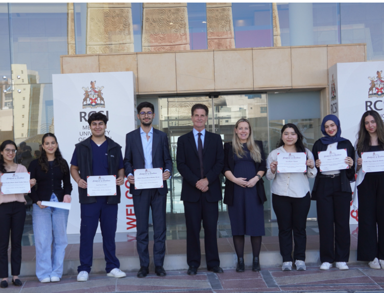 Undergraduate Publication Award Winners with Professor Stephen Atkin and Dr Maikki Cullen