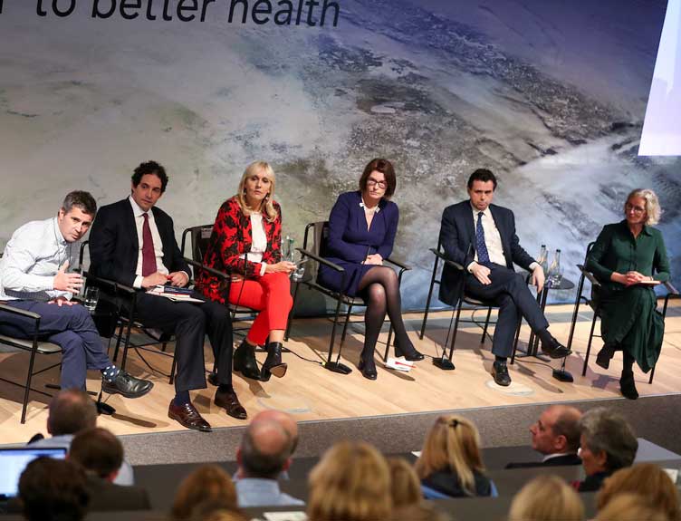 Prof. Norman Delanty, Alex Berenson, Miriam O'Callaghan, Prof. Mary Cannon, Dr Garret McGovern and Prof. Susan Smith. Prof. Norman Delanty, Alex Berenson, Miriam O'Callaghan, Prof. Mary Cannon, Dr Garret McGovern and Prof. Susan Smith.
