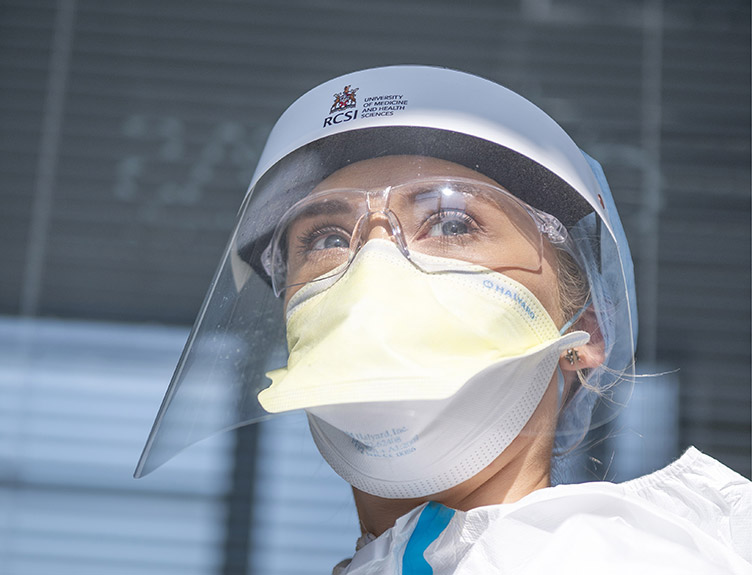 Natalie McEvoy wearing PPE Natalie McEvoy wearing PPE