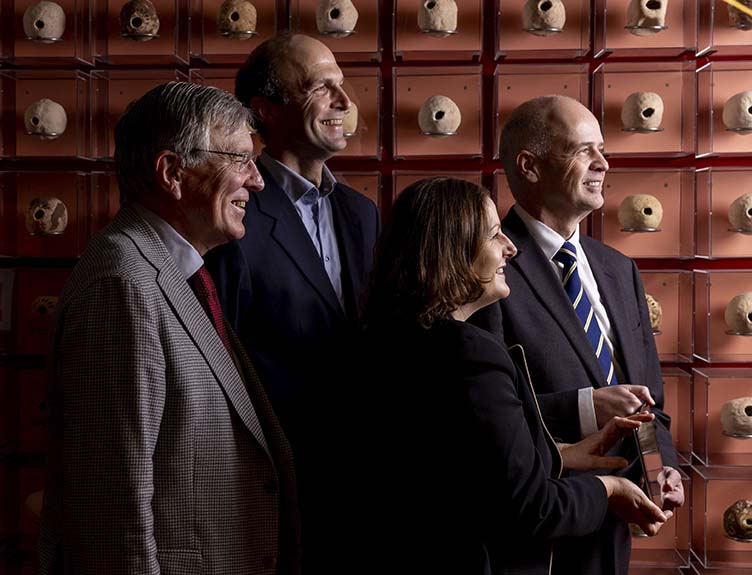 RCSI IBTS CRIMSON launch Professor Tor Hervig, IBTS; Dr Ingmar Schoen, RCSI; Dr Allison Waters, IBTS; and Professor James O’Donnell, RCSI at the launch of CRIMSON.
