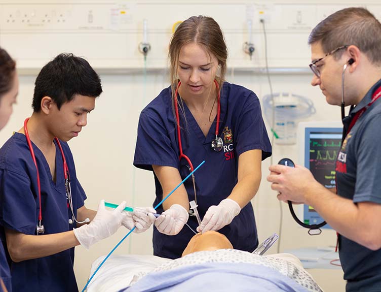 RCSI students practise their skills in a simulated scenario at the RCSI SIM Centre at 26 York Street, Dublin. RCSI students practise their skills in a simulated scenario at the RCSI SIM Centre at 26 York Street, Dublin.