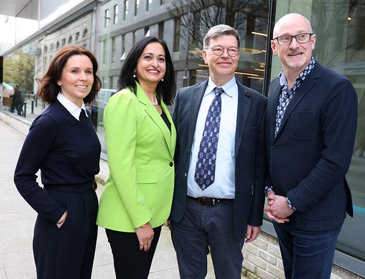 AI and Healthcare Pictured L-R: Novartis Ireland Managing Director Caitriona Walsh, President of Mayo Clinic Professor Prathibha Varkey, Director of Healthcare Outcomes Research Centre Professor Jan Sorensen, and the Hermitage Clinic’s Clinical Director of Radiology, Dr John Sheehan.