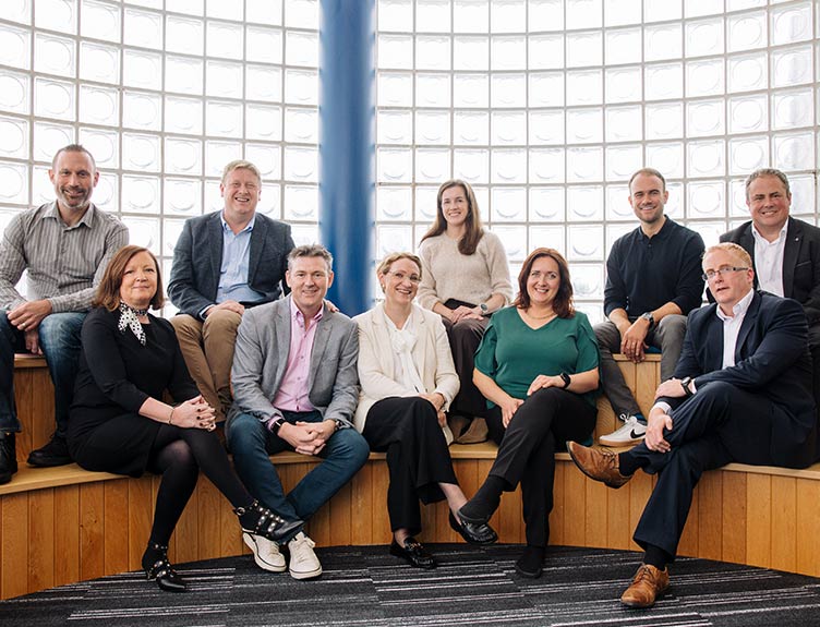 Representatives from RCSI and Workvivo by Zoom at the launch of FOLLÁINE, the first evidence-based workplace health and well-being programme.