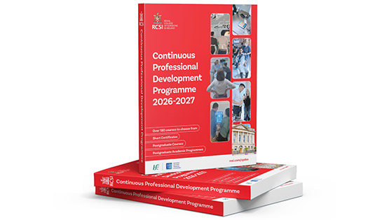 Printed copies of the CPD-SS programme brochure 2026-27 on a white background.