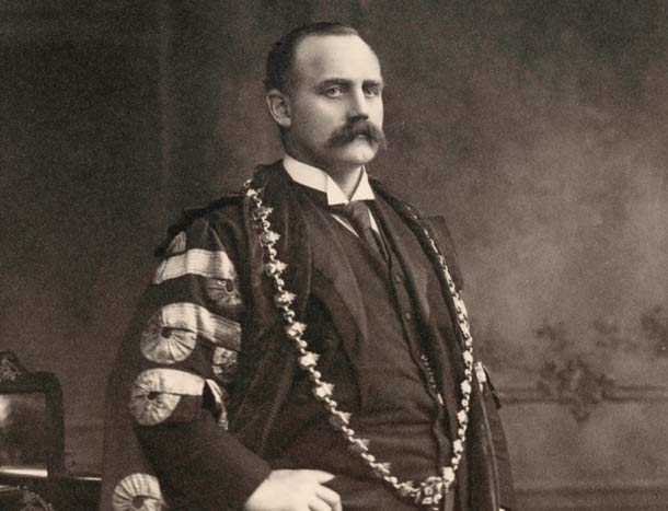 Old black and white photo of distinguished man