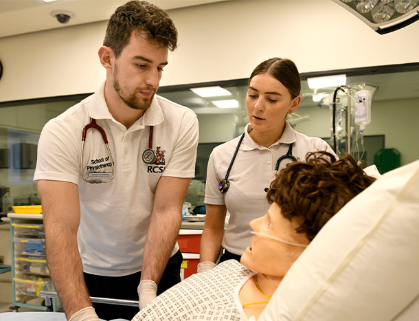 Students in physiotherapy class