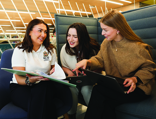Students studying in Library