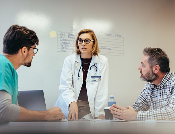 Doctors and hospital management meeting