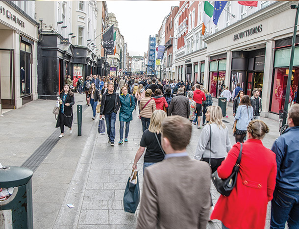 Group of people on Grafton Street