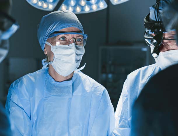 Healthcare staff in COVID setting