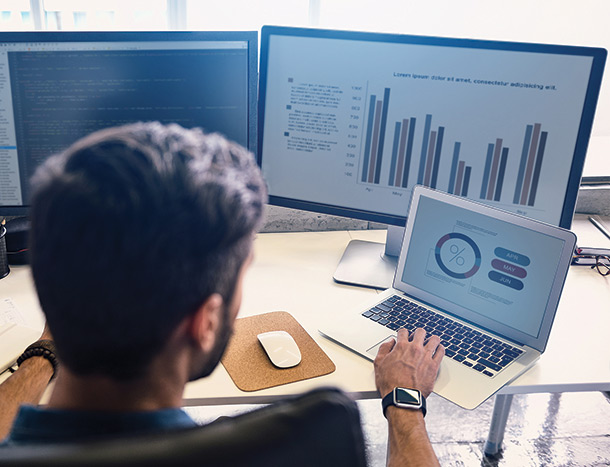 Someone analysing data