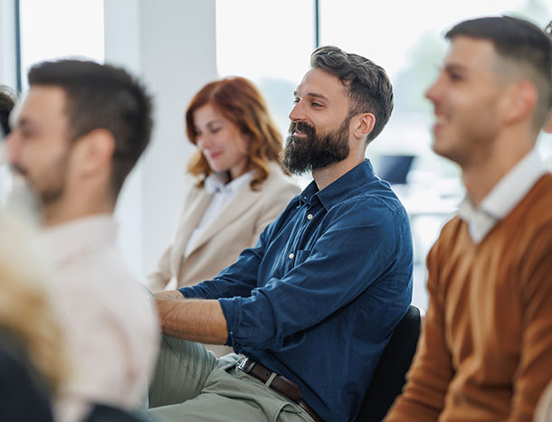 Group of students attend seminar