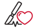 Scalpel and heart icon